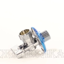 Кран шаровый M1/2"-М3/4" никелированная латунь, ручка-бабочка IVANCI