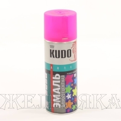 Краска флуоресцентная KUDO розовая 520мл аэрозоль
