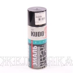 Краска KUDO черная глянцевая 520мл аэрозоль