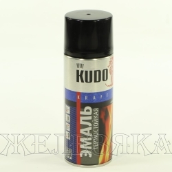 Краска термостойкая KUDO черная 520мл аэрозоль
