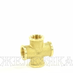 Крестовина F1/2"-F1/2"-F1/2"-F1/2" латунь GENERAL FITTINGS