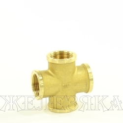 Крестовина F3/4"-F3/4"-F3/4"-F3/4" латунь GENERAL FITTINGS