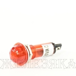Лампа контрольная 220V D=10.2 красный REXANT