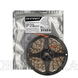 Лента светодиодная 12Vx72W ОНЛАЙТ White,5050,60LED/м 5метров IP20
