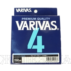 Леска плетеная Varivas X4 PE1.2 Water Blue 150м