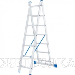 Лестница-стремянка 7 ступеней двухсекционная 1.95-3.08м