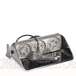 Маяк проблесковый КРАСН/СИН/БЕЛ стробоскоп под лобовое стекло 12V