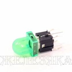 Микровыключатель тактовый PB6146L-3 зеленая подсветка