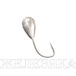 Мормышка вольф Капля с отв 4мм 0,73гр Sil (MW-1240-Sil) Helios