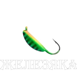 Мормышка вольф Супер банан с ушком краш 3мм 0,60гр 312P фосф (MW-1830-312P) Helios
