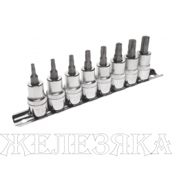 Набор бит-головок 3/8" TORX T15-T50 8 предметов JTC