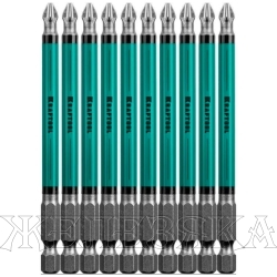 Набор бит PH2х100мм 1/4" 10шт. кованых, блистер Optimum Line KRAFTOOL