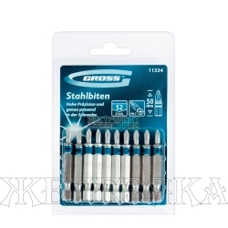 Набор бит РН1х50мм 1/4" 10 шт. блистер GROSS