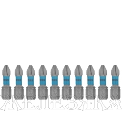 Набор бит торсионных PH2x25 мм, для ударных шуруповертов, 10 шт.// Gross