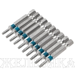 Набор бит TORX 10х50, сталь S2, 10 шт.// Gross