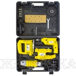 Набор электро инструмента WMC-04 (дрель ударная(Z1J-DH32-13)лобзик (M1Q-DH32-55)машина шлиф.вибр(S1B-DH01-90*187)машина шлиф.угл.(S1M-DH32-115) с аксе