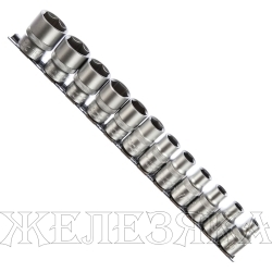 Набор головок 12 пр.1/2" 5/16"-15/16" 6-гр. на планке ДЕЛО ТЕХНИКИ