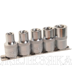 Набор головок RF-4053: 1/2"DR звездочка  Е12-20 5пр.(блистер) ROCKFORCE /1