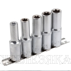 Набор головок RF-4054: 1/2"DR звездочка глубоких Е10-18 5пр. ROCKFORCE /1