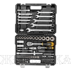 Набор инструмента JCB-4821-5: 82пр.1/4''&1/2''(6-гр.)(4-32мм) JCB /1/3