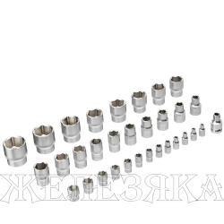 Набор инструментов, 1/2", 1/4", CrV, S2, пластиковый кейс, 94 предмета// Denzel