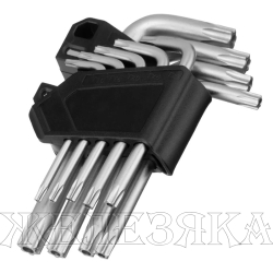 Набор ключей имбусовых Torx-Tempered, TT10-50, CrV, 9 шт.// Сибртех