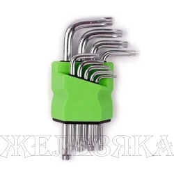Набор ключей P010K: TORX Г-образных, 9пр.(Т10,15,20,25,27,30,40,45,50),в блистере Помощник /1/24