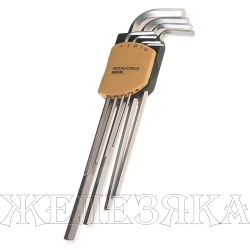 Набор ключей шестигранных 9 пр.1.5-10мм экстрадлинных ROCKFORCE