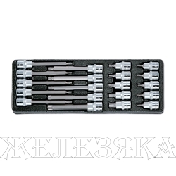 Набор насадок 1/2" TORX в ложементе, 20 предметов, HONITON IK-SKB400200T