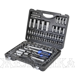 Набор торцевых головок и вставок F-41082-5EURO: 1/2" & 1/4"DR 6-гранных 108пр. FORSAGE /1/3