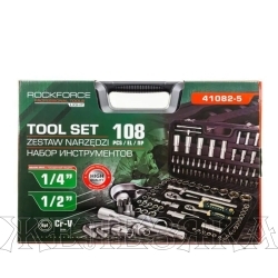 Набор торцевых головок и вставок RF-LIGHT-41082-5: 1/2" & 1/4"DR 6-гранных 108пр. ROCKFORCE /1/3