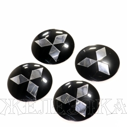 Наклейка на колпак диска колесного Mitsubishi D54 алюм.3D к-т