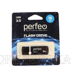 Накопитель USB flash 16GB PERFEO PF-C08B016 USB 3.0 черный BL1