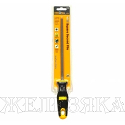 Напильник квадратный L=200мм №2 с пластиковой ручкой, блистер NIKONA