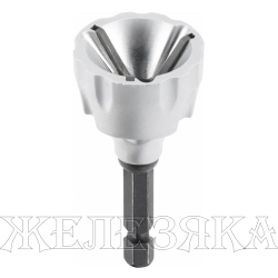Насадка для удаления заусениц D=3-19мм, хвостовик 1/4", блистер HOEGERT