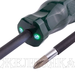 Отвертка индикаторная RF-70110100A PH1x100 (12-250V), в блистере ROCKFORCE /1/100