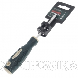 Отвертка шлицевая RF-70155075 магнитная "Profi" S2 SL5.5х75мм, на пластиковом держателе ROCKFORCE /1
