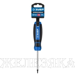 Отвертка TORX T10х75мм магнитная на подвесе ЗУБР