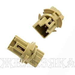 Патрон автолампы T20 W3x16d 2 конт.разъем прямой KOITO