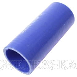 Патрубок МАЗ радиатора подводящий верхний синий силикон L=110мм d=42х52мм