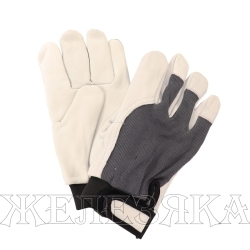 Перчатки кожаные Winter Mechanic цвет черный/белый Р-9/L