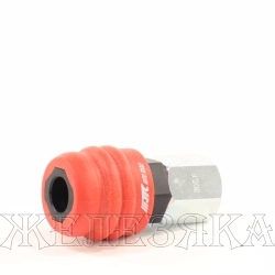Переходник для компрессора БРС мама F3/8" 2-х режимный композитный, блистер JTC
