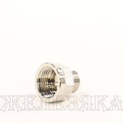 Переходник F1/2"-M3/8" с фланцем, никелированная латунь MASTERPROF