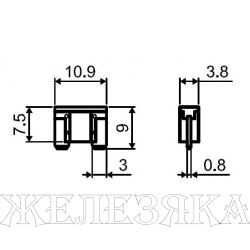 Предохранитель 7.5А флажковый MICRO TESLA