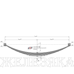 Рессора М-2140,ИЖ-2717 9 листов L=1243мм ЧМЗ