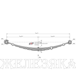 Рессора УАЗ-469 передняя 8 листов L-1165мм