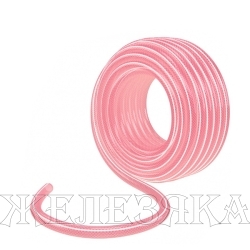 Шланг эластичный 3/4", 50 м прозрачный розовый// Palisad