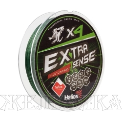 Шнур Extrasense X4 PE Green 150m 1.2/18LB 0.20mm (HS-ES-X4-1.2/18LB) Helios