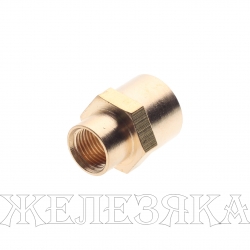 Соединитель резьбовой ER-FF04/02:внутр. резьба 1/4"x1/8" ЭВРИКА /1/10