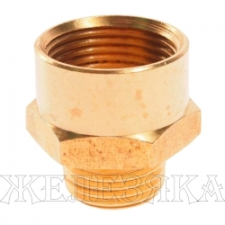 Соединитель резьбовой ER-MFE08/12:M1/2"x F3/4" ЭВРИКА /1/10